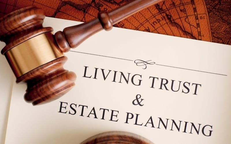 Estate planning attorney documents including living trust and last will